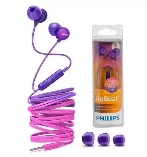 Philips Contrololador Acústico Upbeat Purple She2405Pp