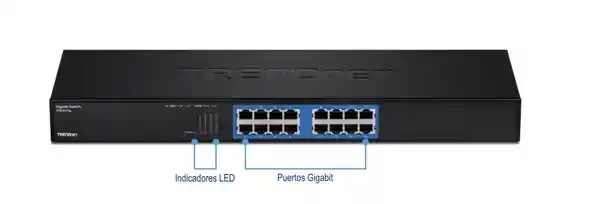 Trendnet Multipuerto Switch 16 Port Gigabit Rackeable Teg-S16G