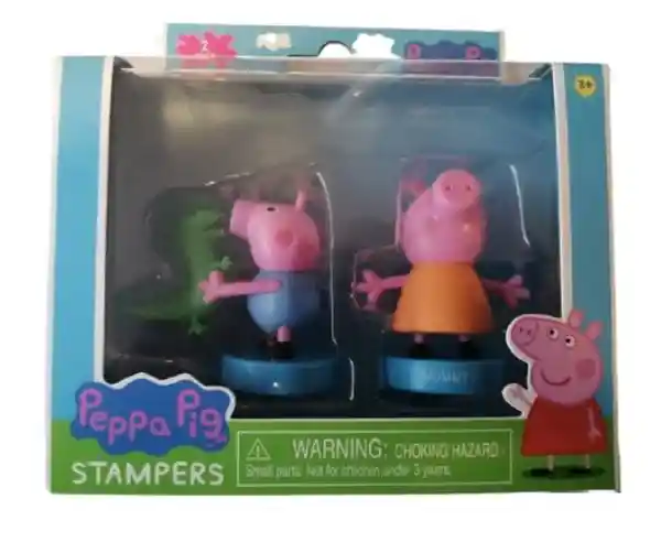 Pmi Toys Timbre Stamper George Pig y Mamá Pig