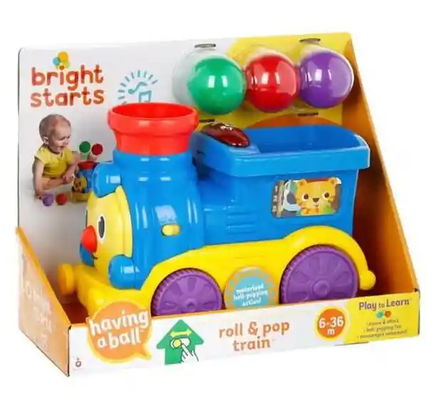 Bright Starts Juguete Para Bebé Roll & Pop Train