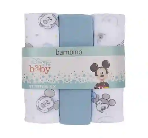 Bambino Paño Tutos Disney Baby Mickey Azul 60 x 40 cm