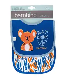 Bambino Babero Impermeables Modern Con Velcro Para Niño Azul