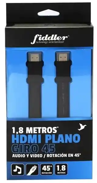 Fiddler Cable Hdmi Plano 45 Grados 1.8 m