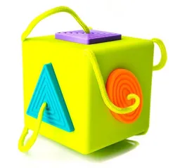 Fat Brain Toy Juguete Para Bebé Oombeecube Cubo de Encaje