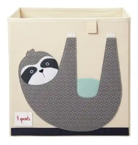 3 Sprouts Caja Organizadora Oso Perezoso Beige y Gris