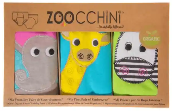 Zoocchini Calzón de Entrenamiento Para Niña Safari 3-4 Años