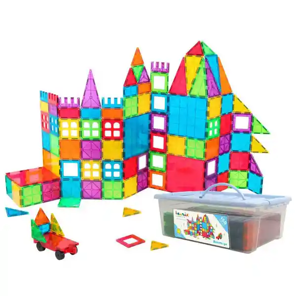 Imanix Juguete de Construcción Castillo de Colores Magnético