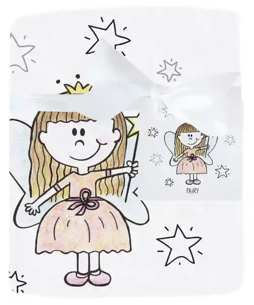 Doonu Manta de Algodón Multiuso Diseño Hada 90 x 70 cm