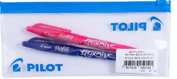 Pilot Bolígrafo Borrable Frixion Ball Azul y Rosado