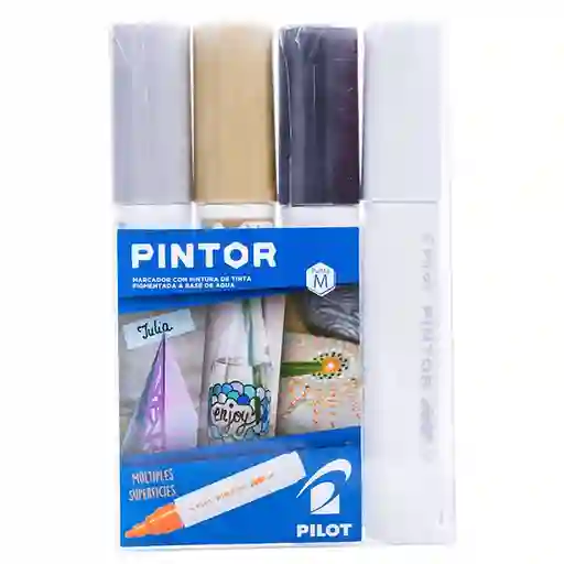 Pilot Marcador Multisuperficie Medio Colores Básico/Metales