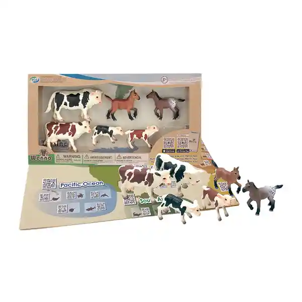 Wenno Juego Didáctico Animales Vacas y Caballos