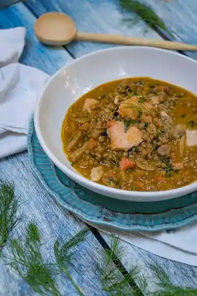 Lentejas Con Salmon Ahumado