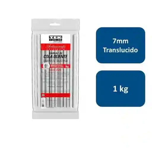 Tekbond Barra de Silicona Translúcida 7 mm 1 Kg