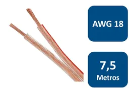 Macrotel Cable Para Parlante Awg 18 7.5 m