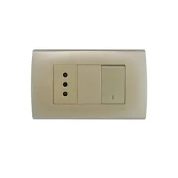 Art Dna Interruptor 9/12 + Enchufe Simple 10A Dorado A83 P06