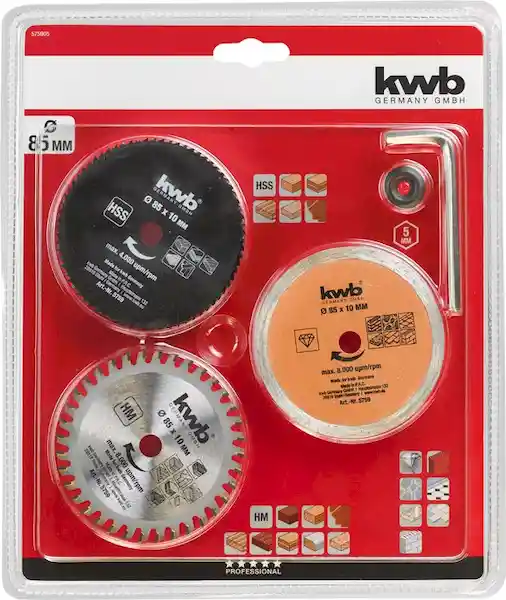 KWB Discos Para Mini Sierra Circular 85 Mm