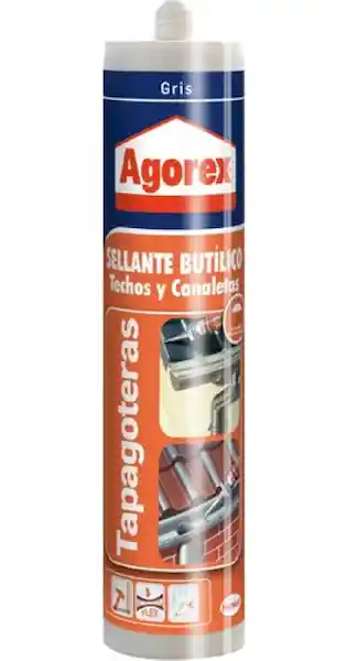 Agorex Sellante Butílico Tapagoteras Cartucho 310 mL