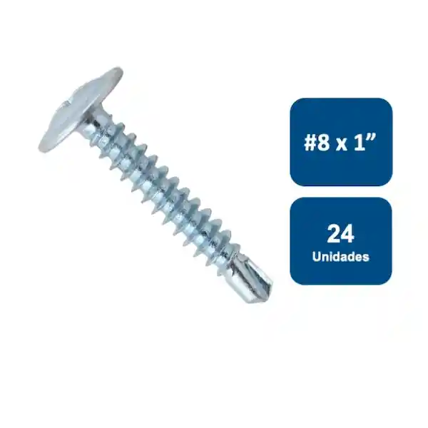 Rukafe Basics Tornillo Cabeza Lenteja Punta Broca No.8 x 1