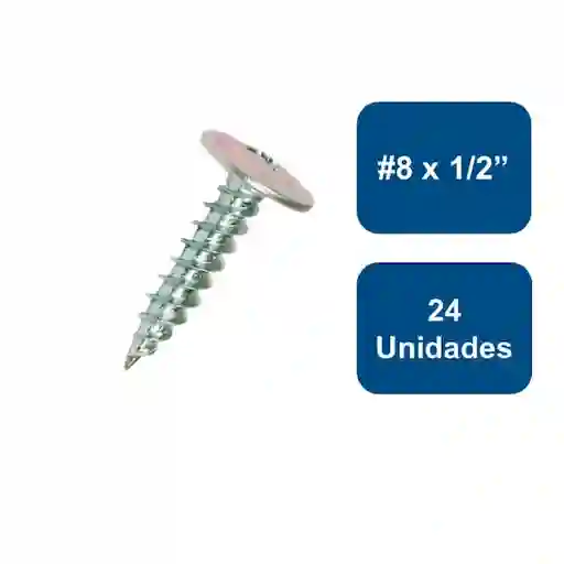 Rukafe Basics Tornillo Cabeza Lenteja Punta Fina No.8 x 1/2