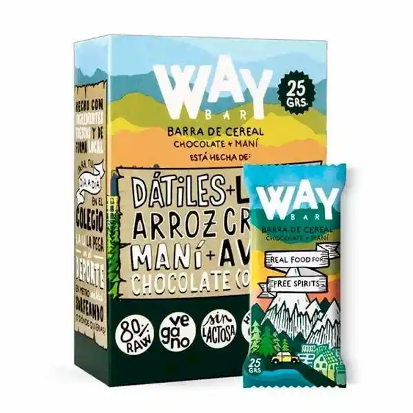 Way Barra de Cereal Waybar Chocolate Maní