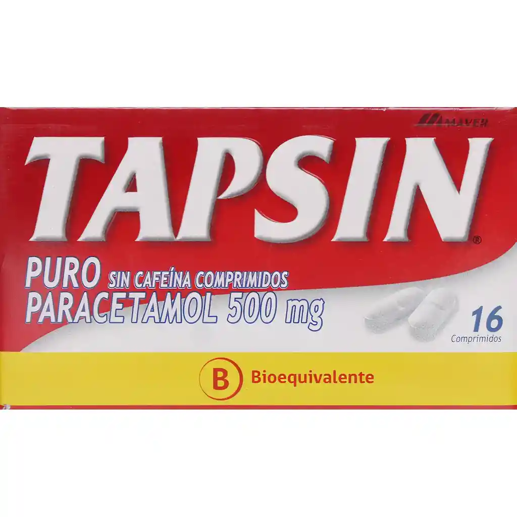 Paracetamol Tapsin Puro Sin Cafeina 500 Mg