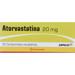 Atorvastatina 20 mg x 30 Comprimidos Recubiertos