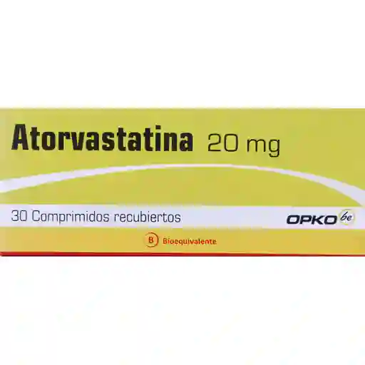 Atorvastatina 20 mg x 30 Comprimidos Recubiertos