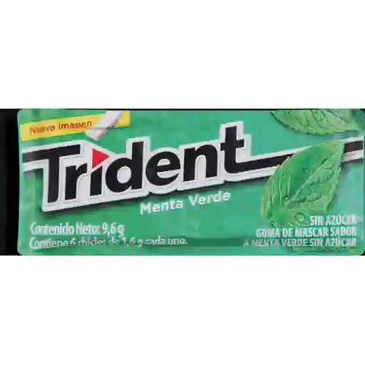 Trident Chicle Menta Verde