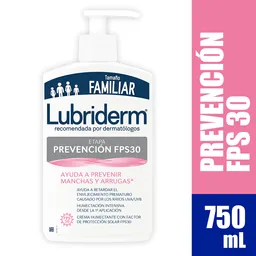 Lubriderm Crema Corporal Etapa Prevención FPS 30