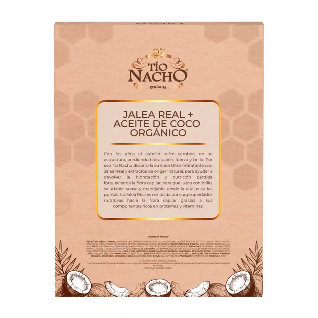  Tio Nacho Shampoo + Acondicionador Ultra Hidratante Con Jalea Real Y Coco 