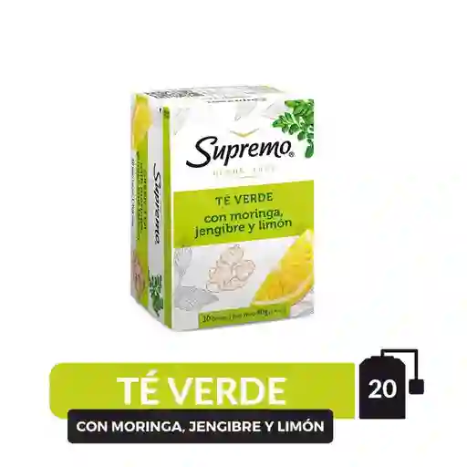 Supremo Té Verde con Moringa Jengibre y Limón
