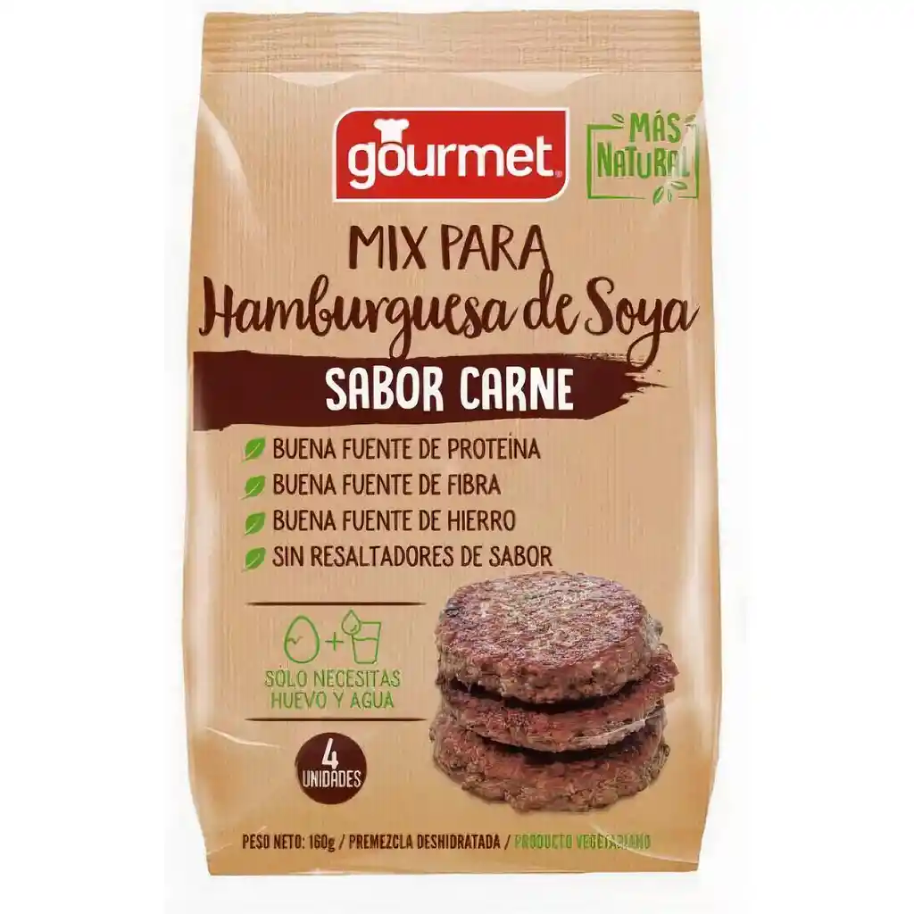 Gourmet Mix para Hamburguesa de Soya Sabor Carne  