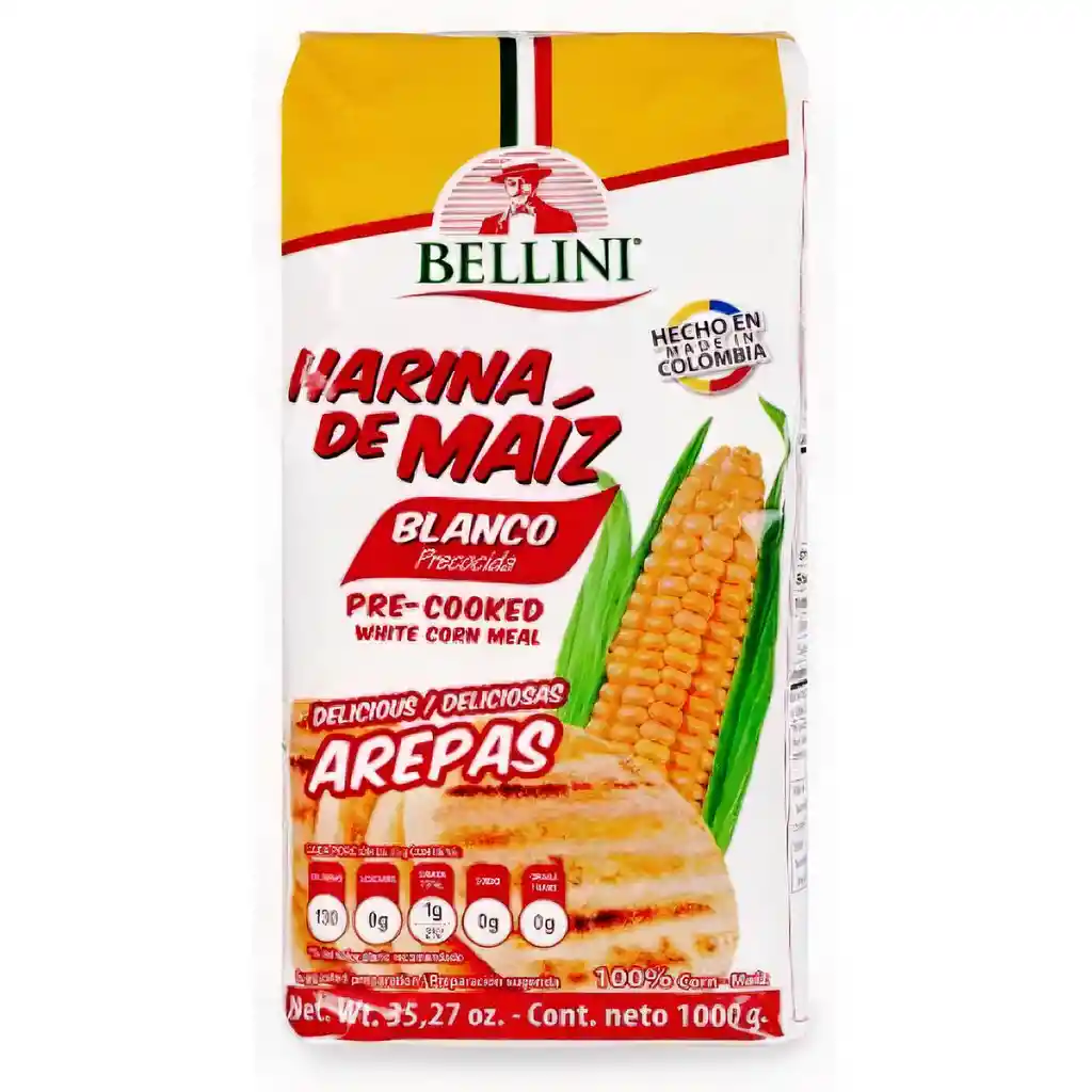 Bellini Harina de Maíz Blanco