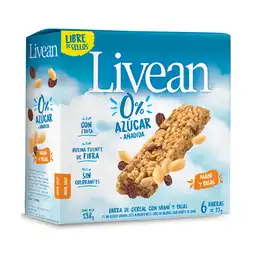 Livean Barra de Cereal Maní Pasas x 6 Unidades