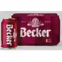 Becker Pack Cerveza Roja 6 Latas 354Cc C U 6 Un