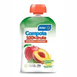 Compota 100% Fruta Durazno y Manzana Lider