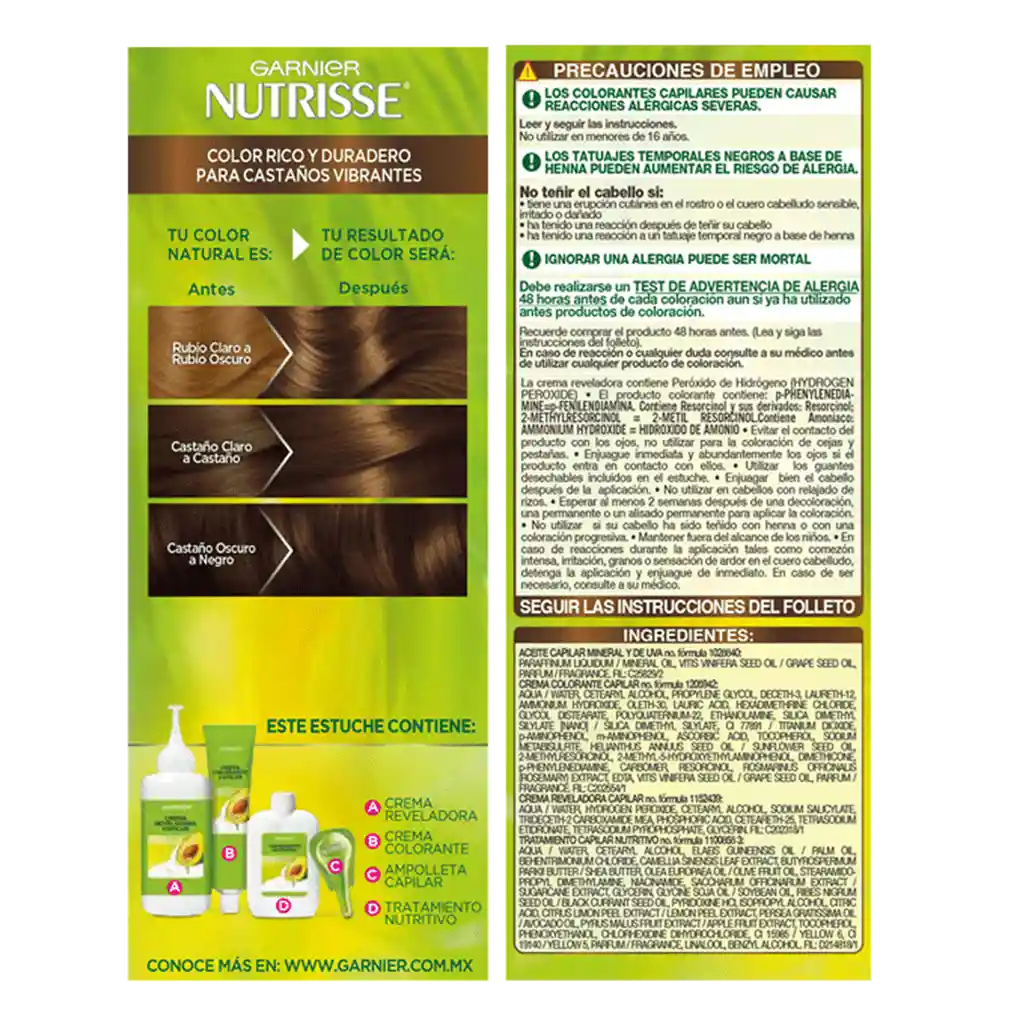 Nutrisse Kit Coloracion En Crema N° 53 Cafe Amaretto Con Conce