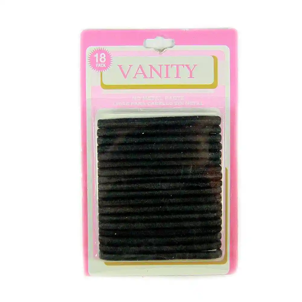 Vanity Ligas para el Cabello sin Metal Color Negro 