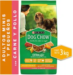 Dog Chow Alimento para Perro Adulto Minis y Pequeños Carne y Pollo