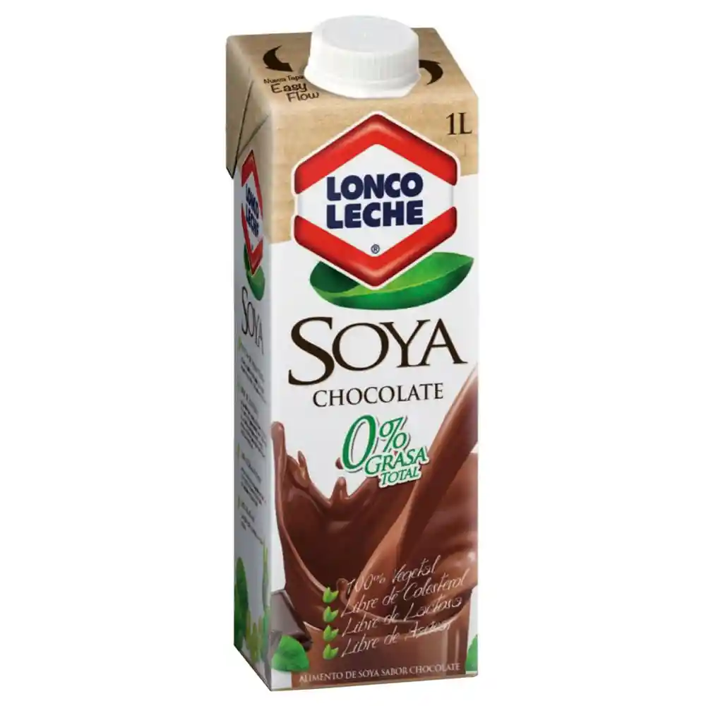 Loncoleche Leche de Soya Descremada Sabor a Chocolate