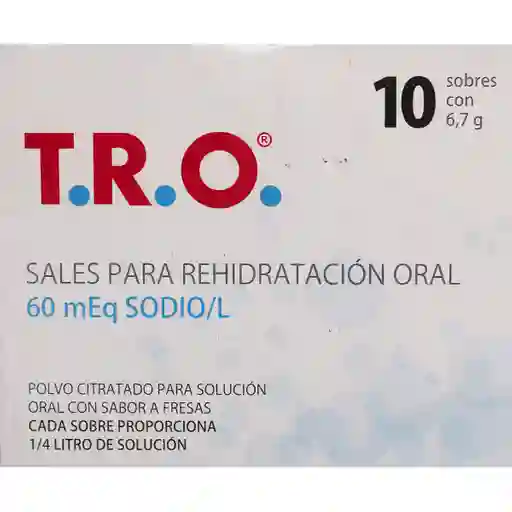 T.R.O. Rehidrantantes 60meq 10 Sobres