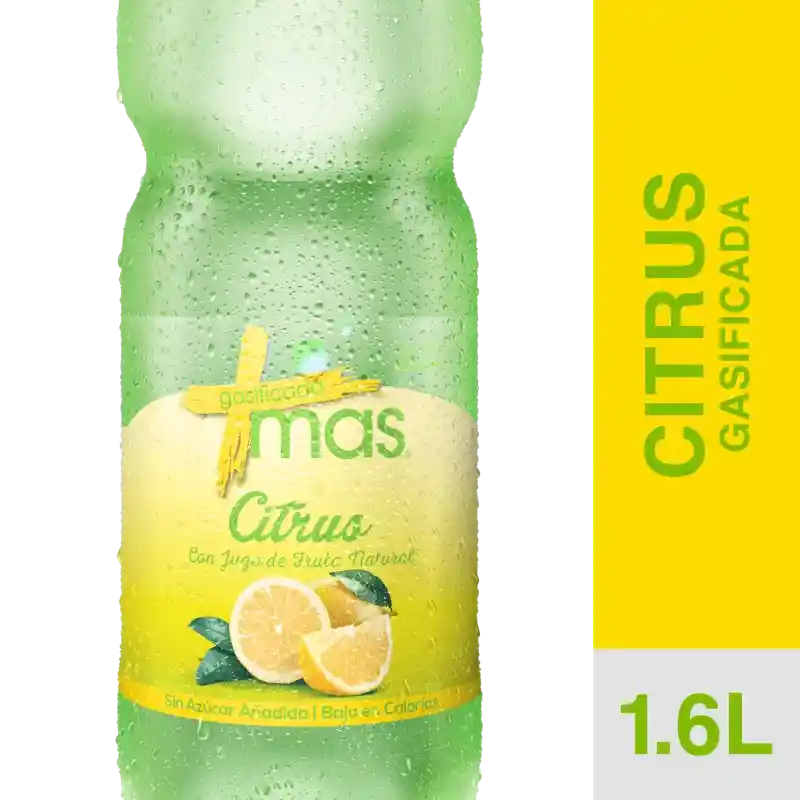 Más Citrus Agua Gasificada Sin Gas