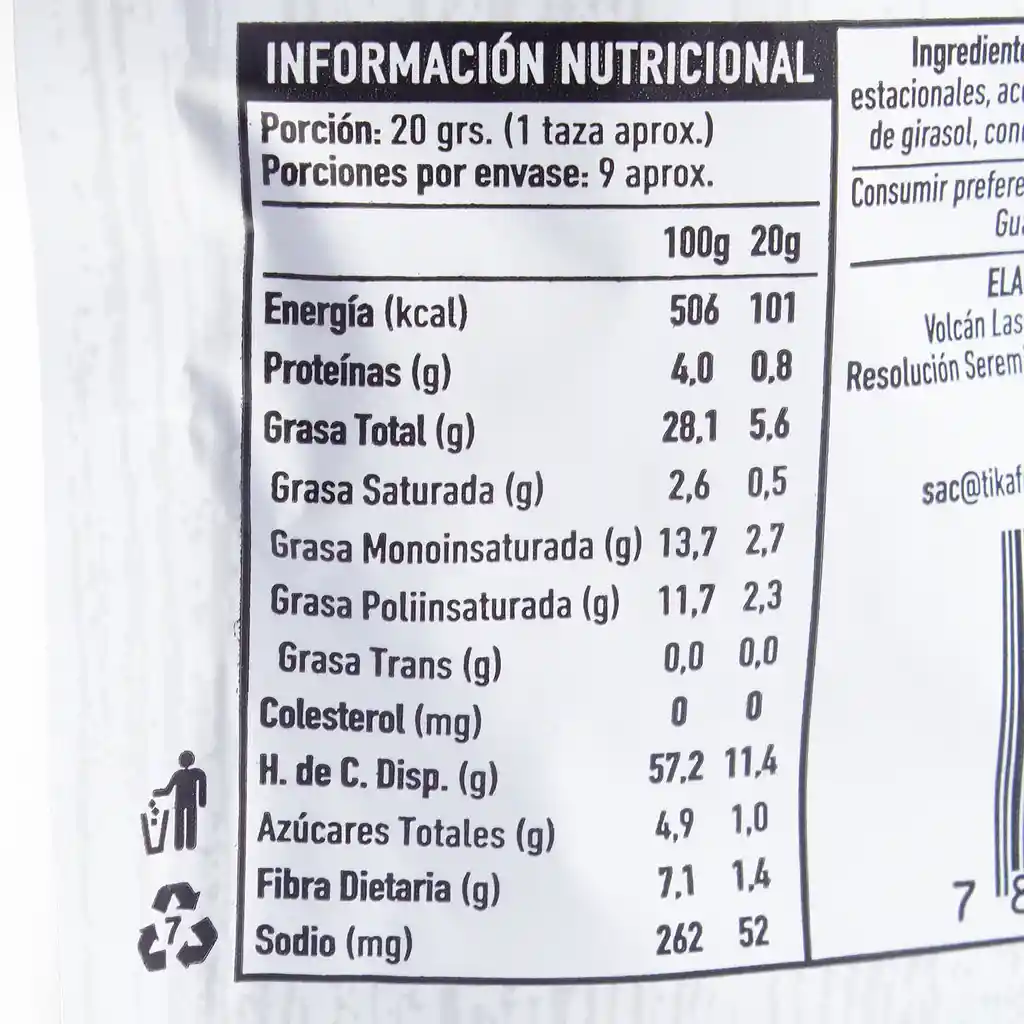 Tika Snack Artesanal Patagonia Mix