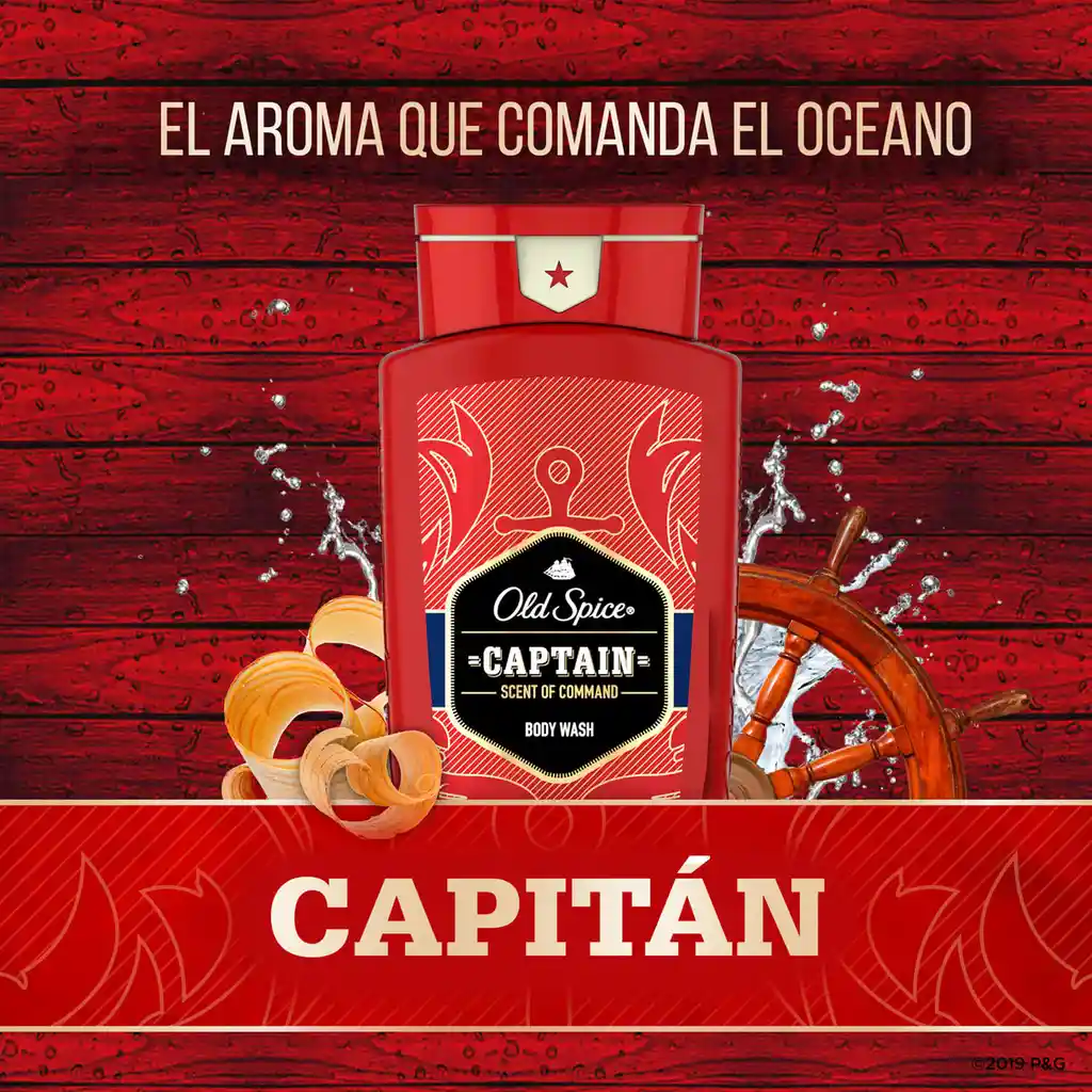 Old Spice Jabón Líquido Corporal Captain para Hombres