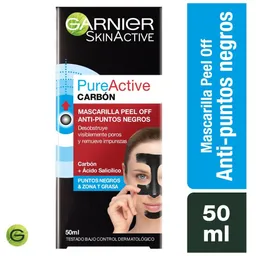 Garnier-Skin Active Mascarilla Facial Anti Puntos Negros Peel Off con Carbón