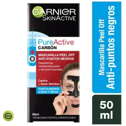 Garnier-Skin Active Mascarilla Facial Anti Puntos Negros Peel Off con Carbón