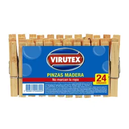 Virutex Pinzas de Madera para Ropa