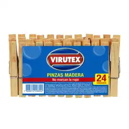 Virutex Pinzas de Madera para Ropa