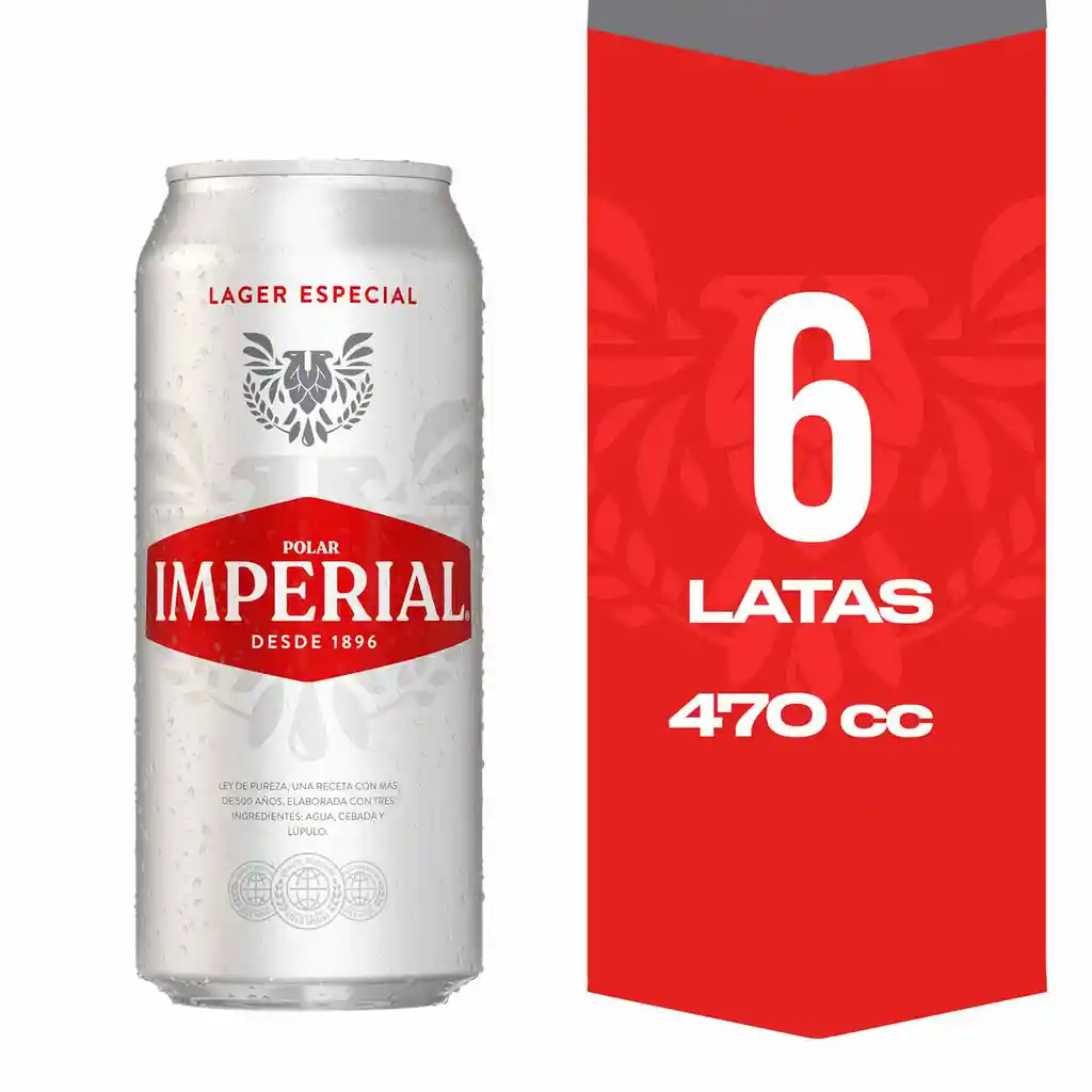 Imperial Polar Cerveza Lager Especial Lata X 6 