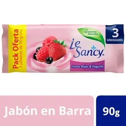 Le Sancy Jabón en Barra de Frutos Rojos y Yogurt